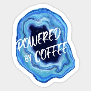 Powered by Coffee: Blue Sticker